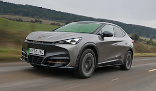 Cupra Tavascan front quarter driving