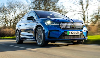 Skoda Enyaq Coupe front 3/4 tracking