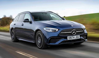 Mercedes C-Class Estate C 300 e front quarter