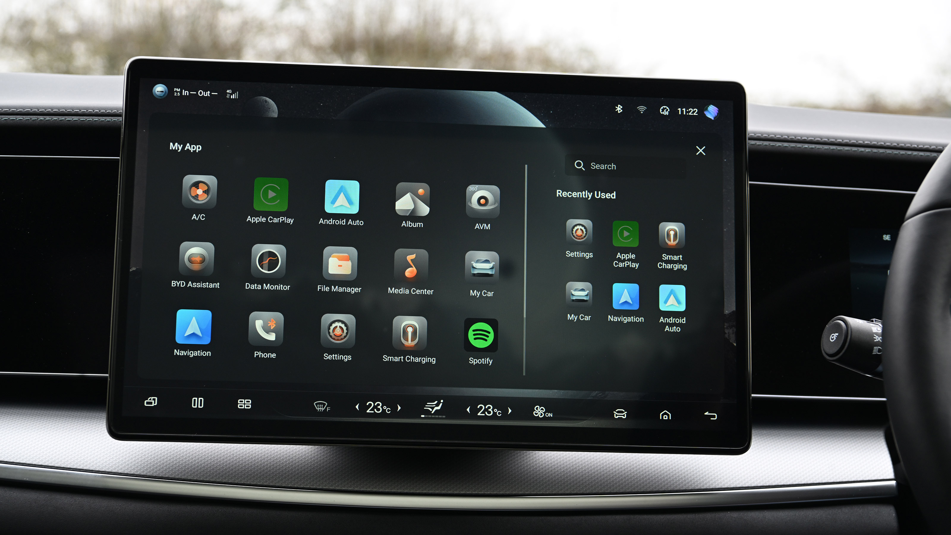 BYD Sealion 7 infotainment landscape