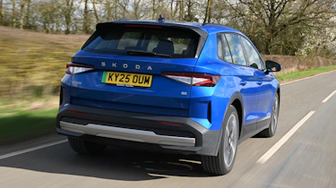 Skoda Elroq rear quarter driving