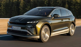Skoda Enyaq facelift front quarter