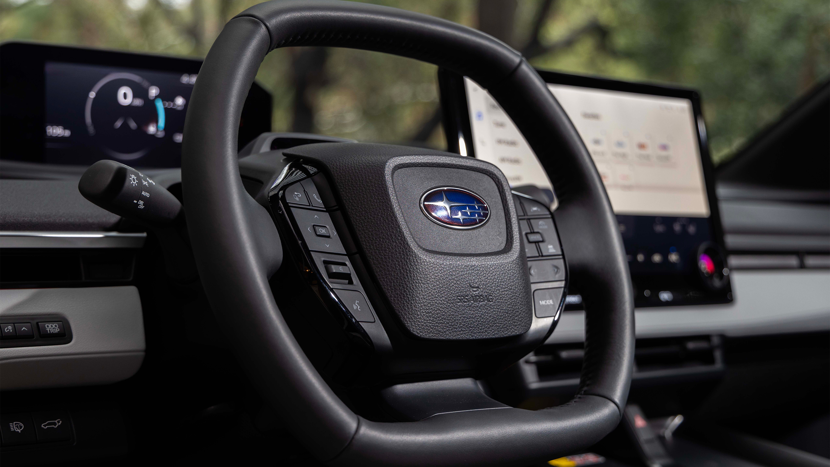 Subaru Solterra facelift steering wheel