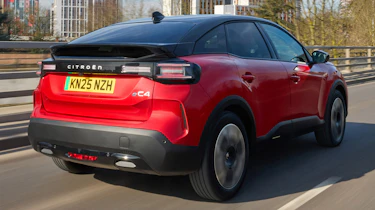 Citroen e-C4 rear quarter driving