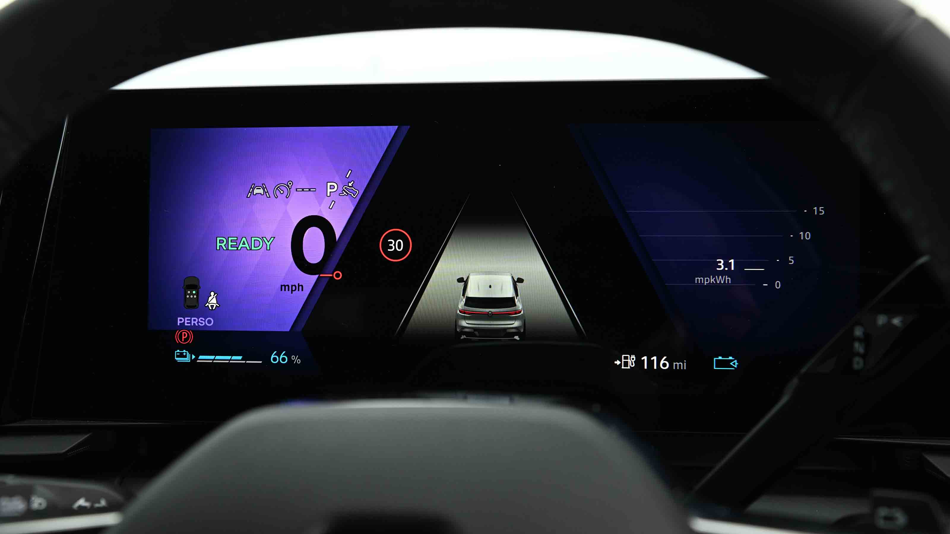 Renault Megane UK safety display