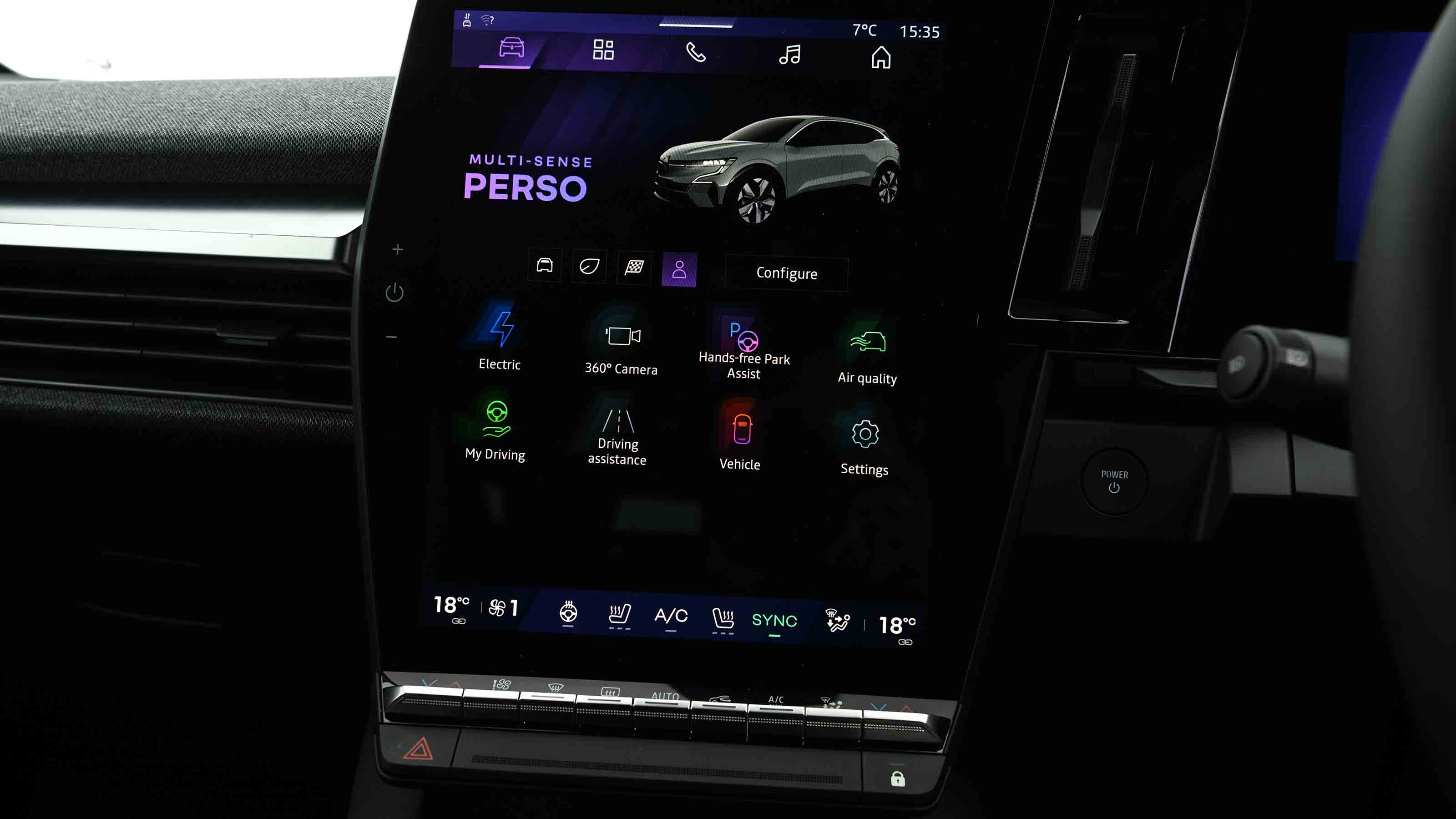Renault Megane UK menu