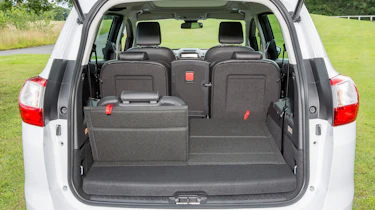 The rearmost seats are easy to put up and down, folding flat into the boot floor when stowed away