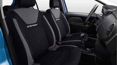 The Stepway's cabin is very roomy for those sitting in the front, and there's room for three in the back too