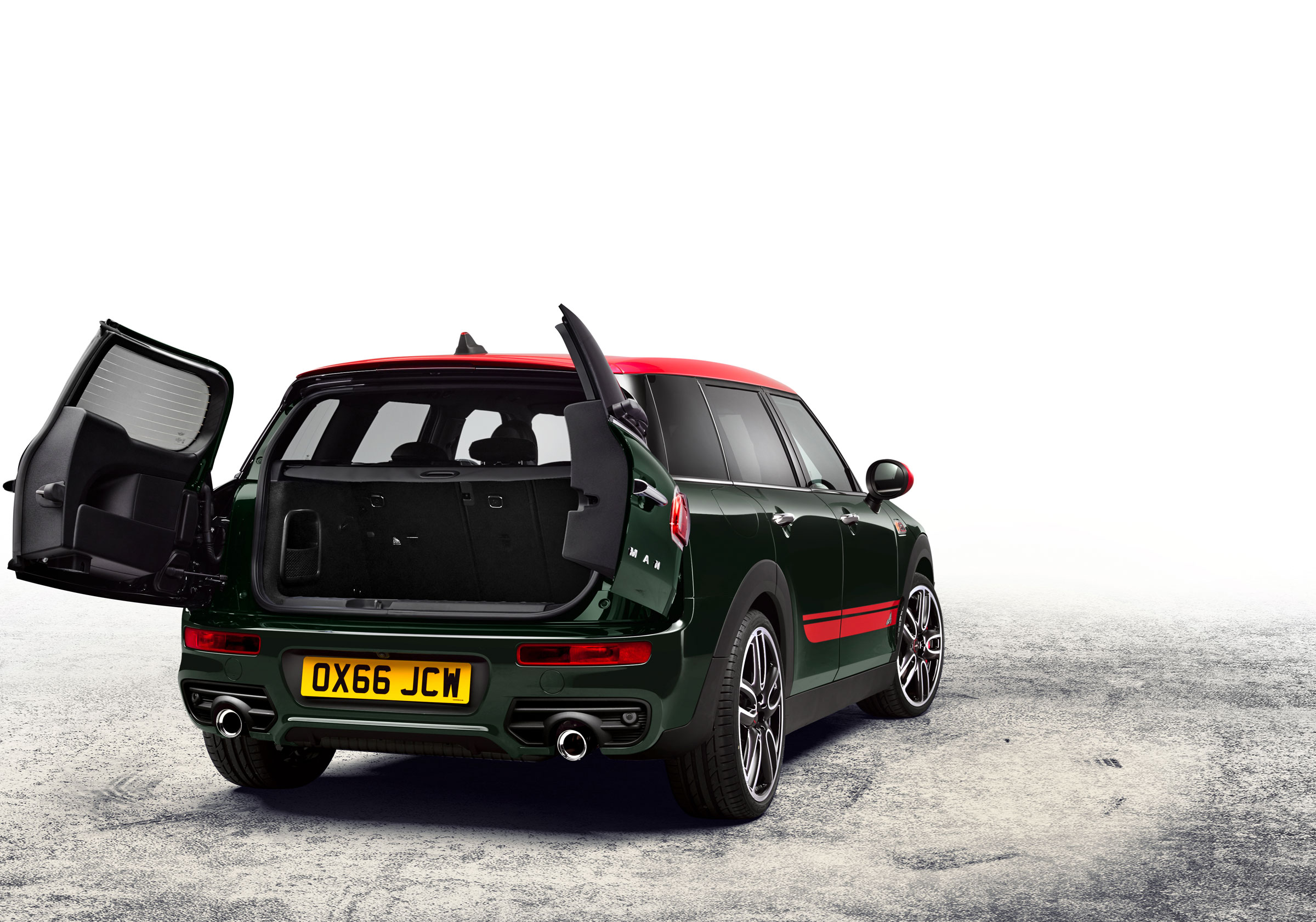 The rear doors have an unusual 'barn door' arrangement