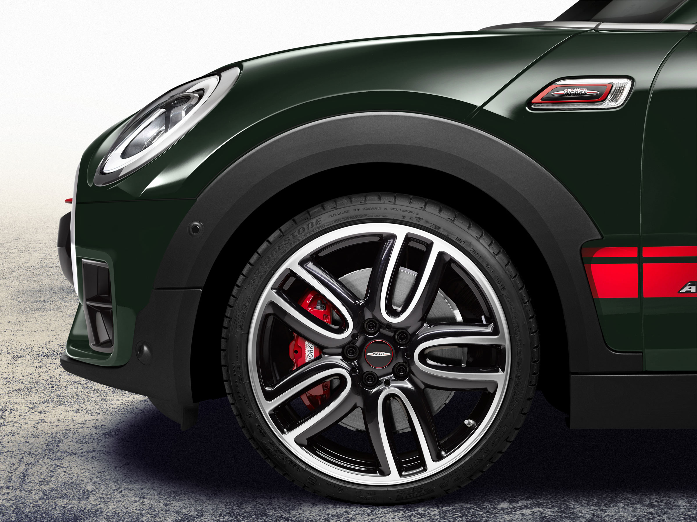 Alloy wheels hide beefier brakes for extra stopping power