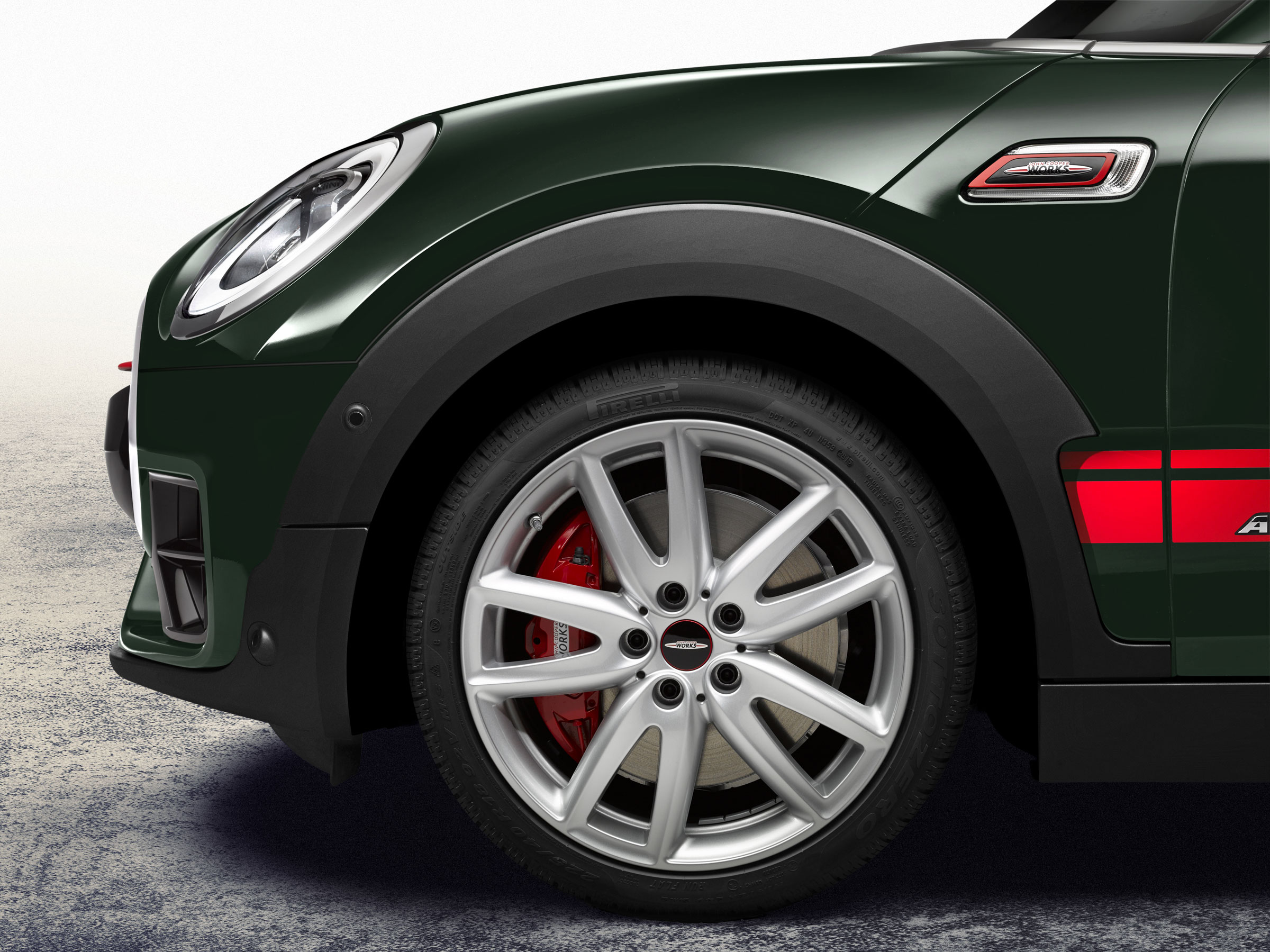 The front bumper has vents to cool the brakes and engine