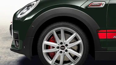 The front bumper has vents to cool the brakes and engine