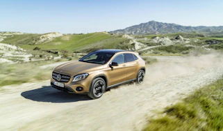 Pick the potent 376bhp GLA 45 AMG model and you’ll find new spoilers front and rear and two-tone alloy wheels