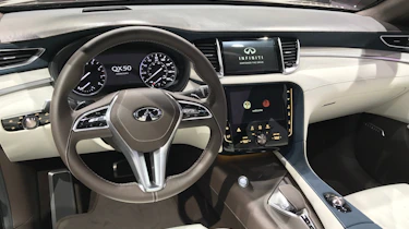 Inside, the QX50 Concept is fairly conventional, but has no shortage of technology