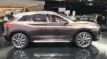Side on the QX50 Concept is a far more dynamic looking car than its predecessor