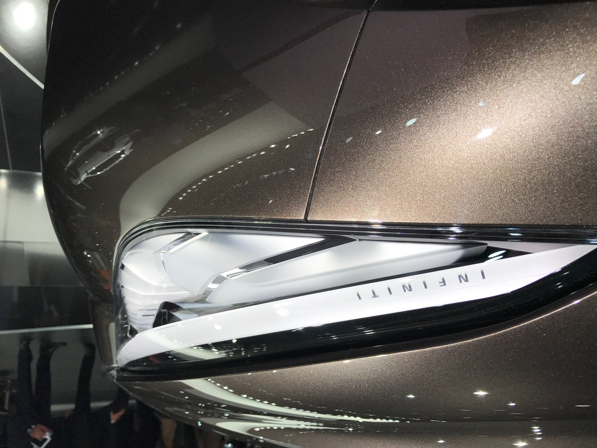Details like the Infiniti branding applied to the headlights add a real premium feel