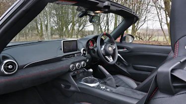 There's no storage space to speak of here - not even a glovebox