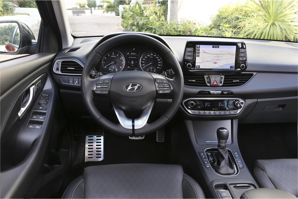 The i30 hatchback's dashboard can be seen here, but the Wagon is likely to look identical inside