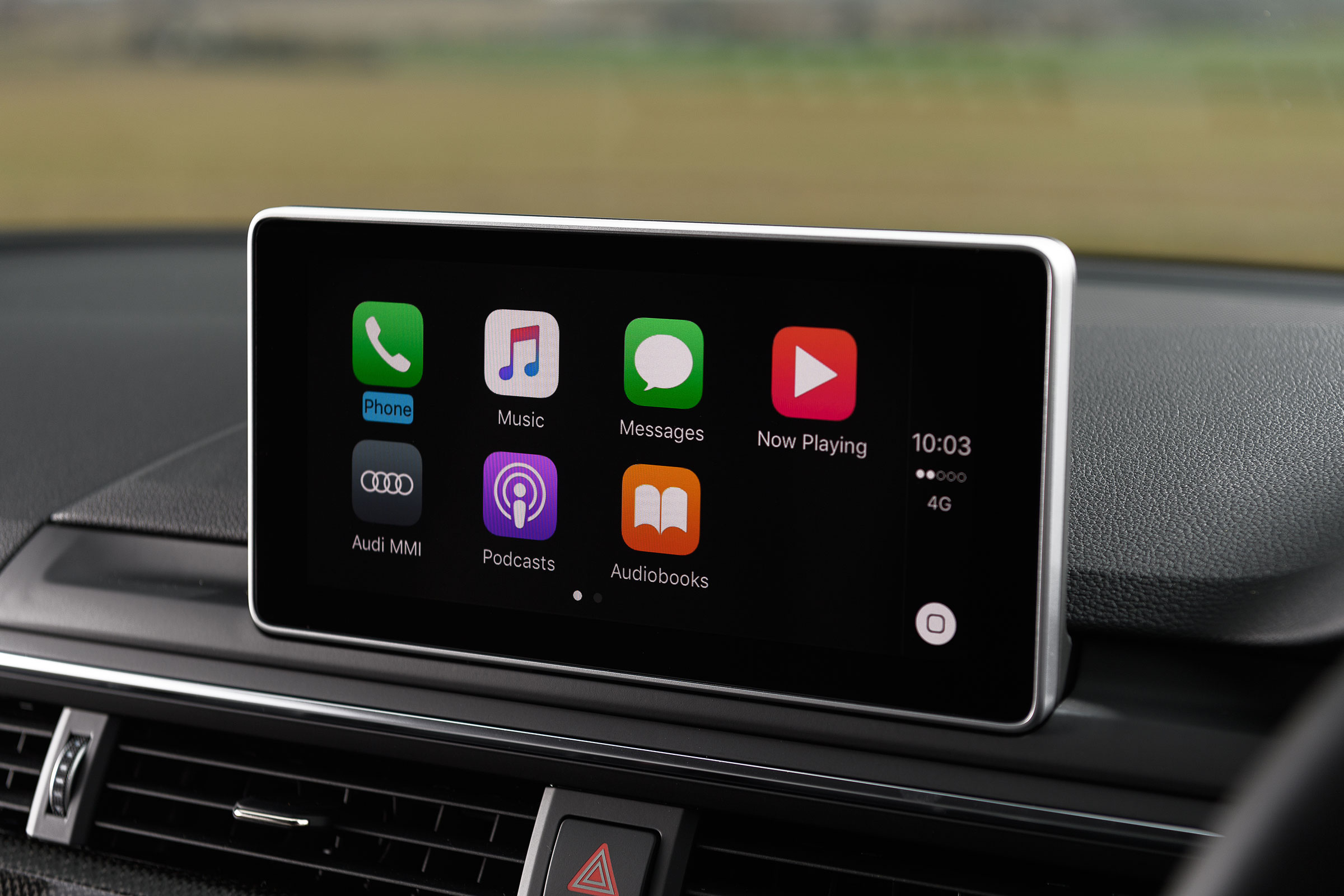 The MMI infotainment system is Apple CarPlay and Android Auto compatible, with sharp graphics 