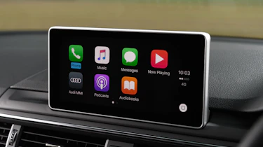 The MMI infotainment system is Apple CarPlay and Android Auto compatible, with sharp graphics