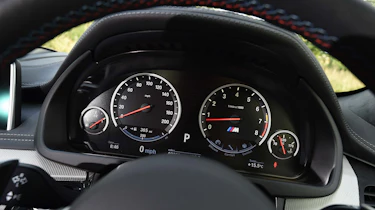 Sports gauges look clear, but the lack of a digital instrument cluster means the X6 is starting to show its age
