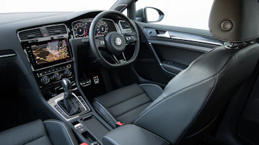 The interior is as well laid out and high quality as any other VW Golf