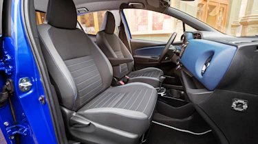 Part-leather and Alcantara seats are fitted in the Excel model