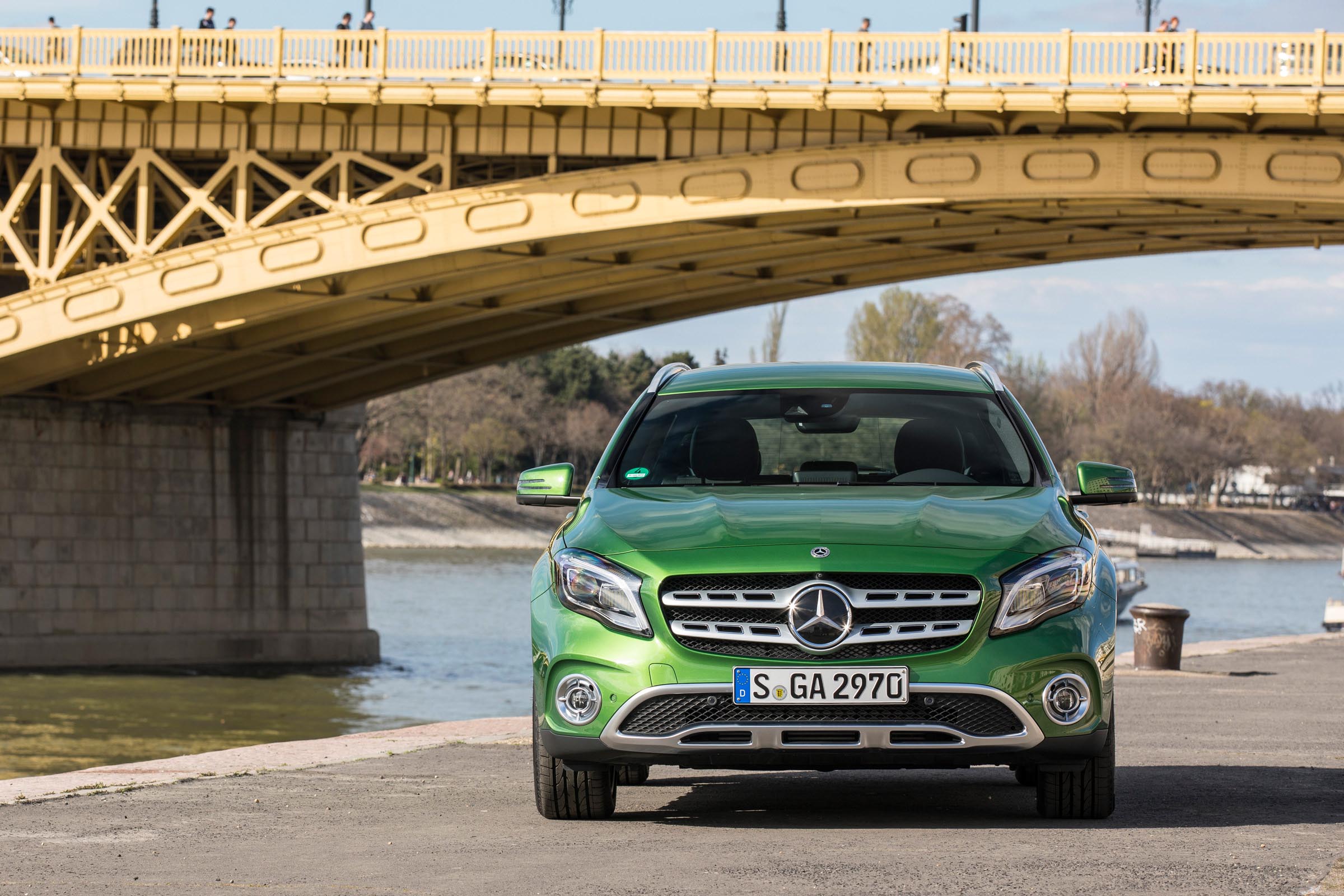 Redesigned bodywork and raised suspension gives the GLA a more rugged look