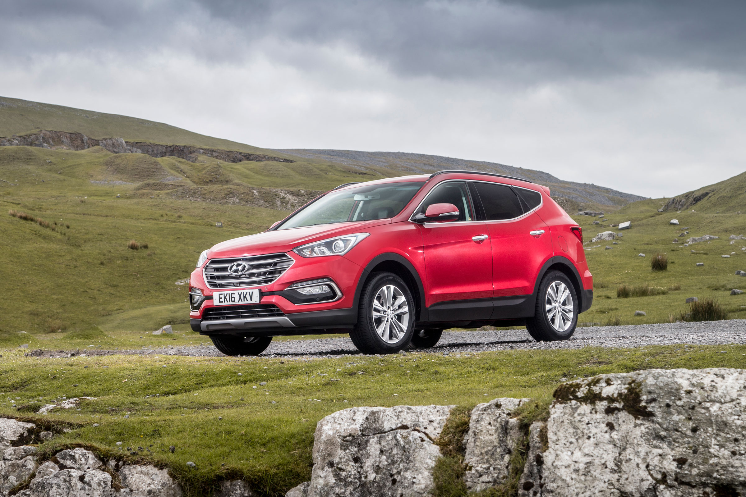 The Santa Fe has a handsome design, with a subtle facelift adding LED daytime running lights