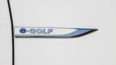 The e-Golf lettering is one of the main giveaways that this isn't an ordinary Golf