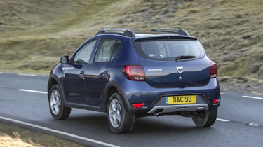 These SUV-style design cues give the Sandero Stepway crossover looks on a city car budget