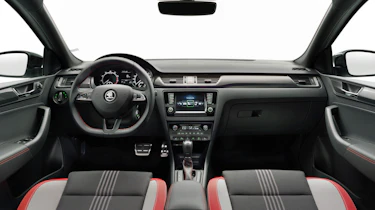 A new flat-bottomed sports steering wheel is also available. The infotainment system update brings real-time traffic updates