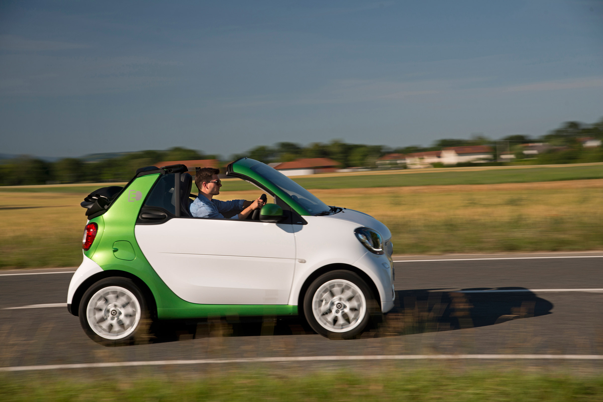 The fabric roof can retract like a large sunroof, or sit on top of the boot
