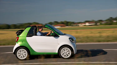 The fabric roof can retract like a large sunroof, or sit on top of the boot