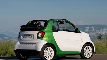 The ForTwo ED Cabrio is well-equipped as standard, with leather upholstery and heated seats, along with reversing sensors
