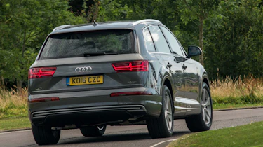 Despite the extra weight of batteries, the Q7 e-tron handles well for its size and weight