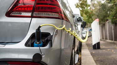 Mercedes claims an 18.6 mile all-electric range on a full charge...