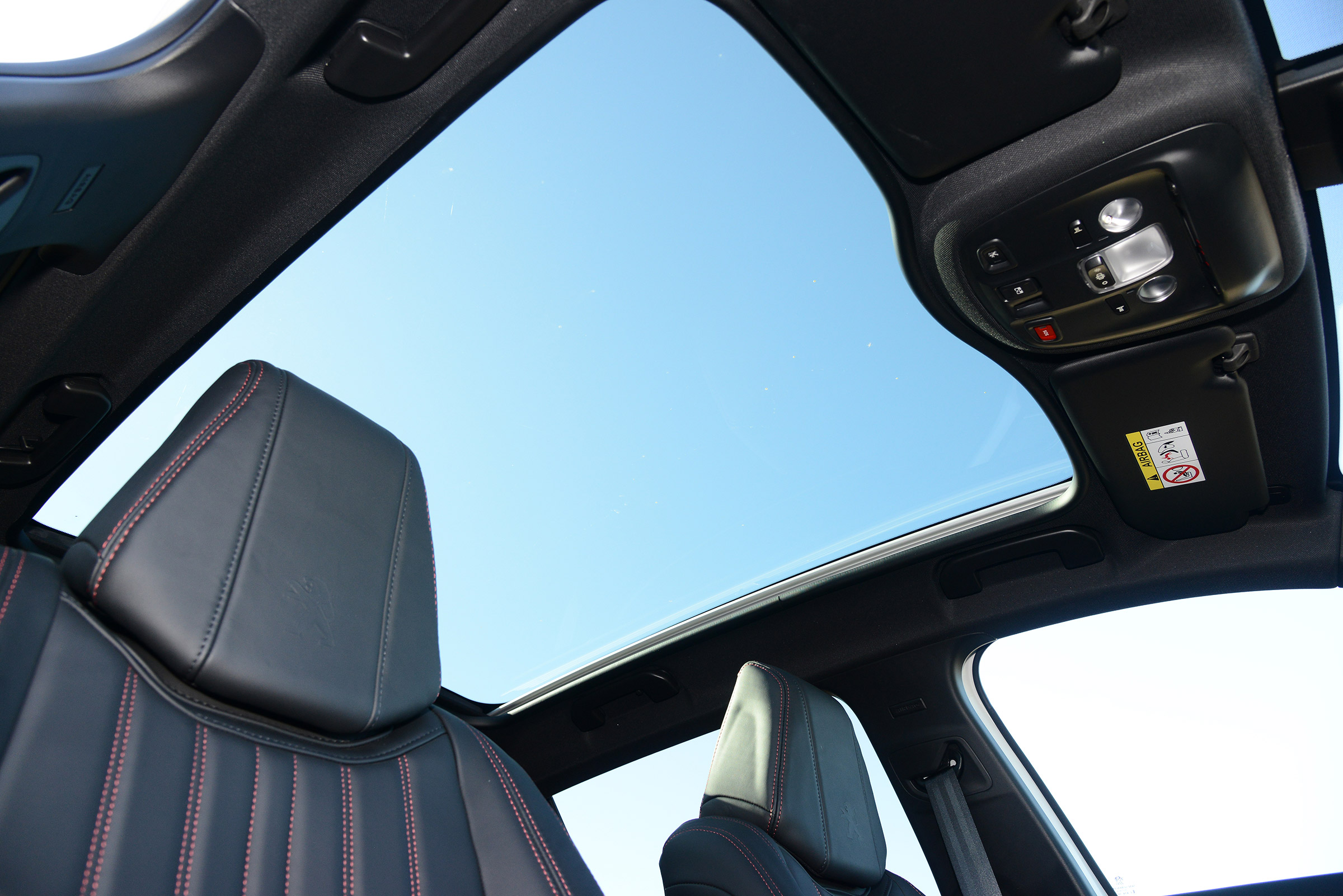 A panoramic sunroof is available to give the interior a light and airy feel
