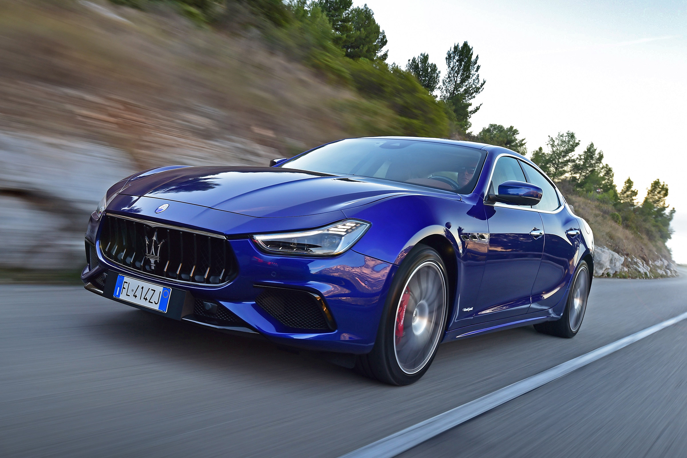 The Maserati Ghibli is a luxurious four-door saloon with coupe-like styling and powerful engines