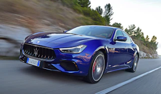 The Maserati Ghibli is a luxurious four-door saloon with coupe-like styling and powerful engines