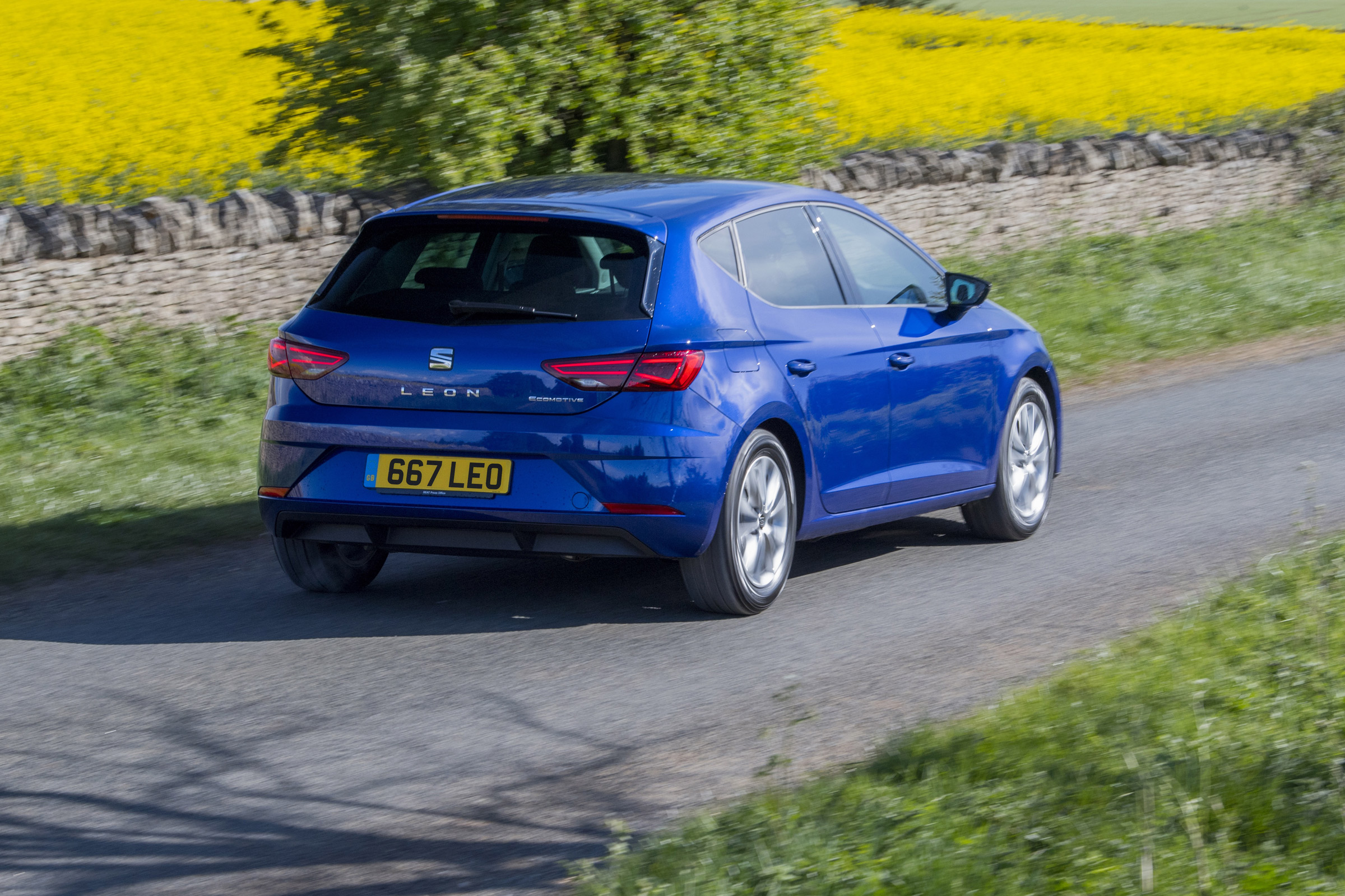 SEAT Leon driving - rear view