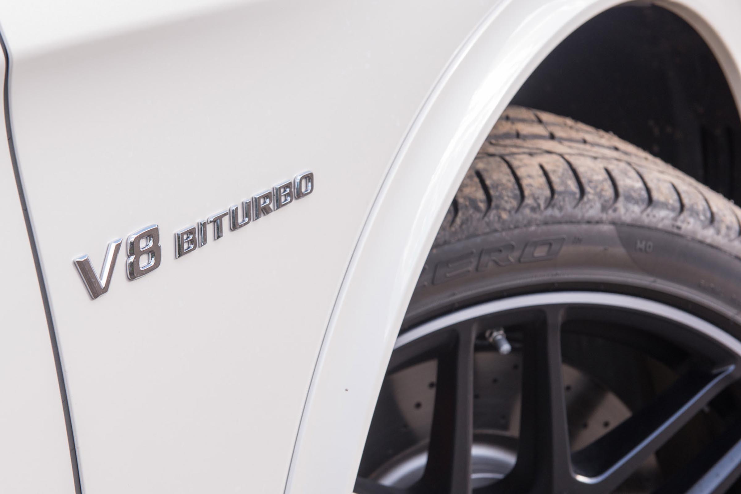 The GLE 63 S is powered by a twin-turbocharged, 5.5-litre V8 engine with 577bhp
