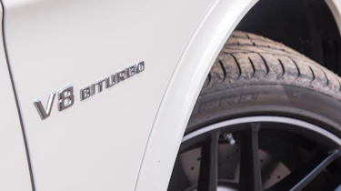 The GLE 63 S is powered by a twin-turbocharged, 5.5-litre V8 engine with 577bhp