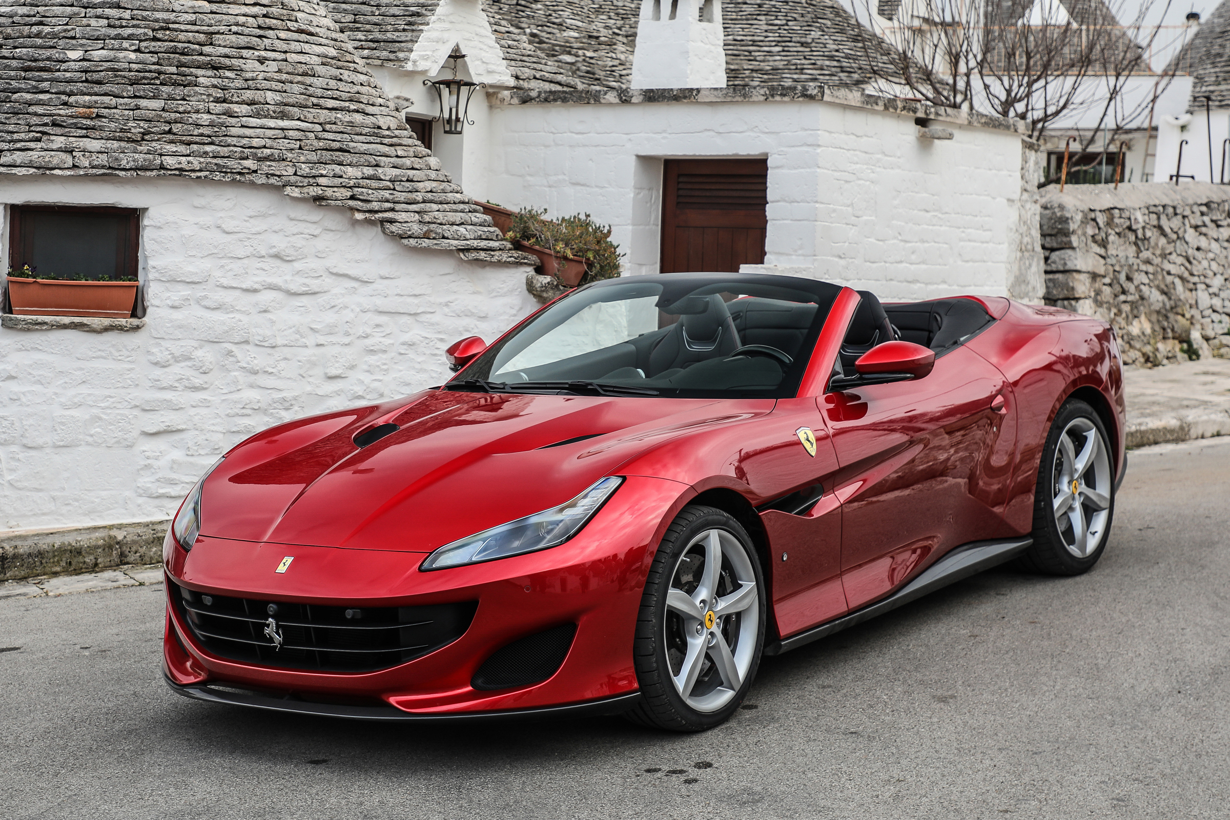 The Portofino is more angular than the Ferrari California, giving it an aggressive style