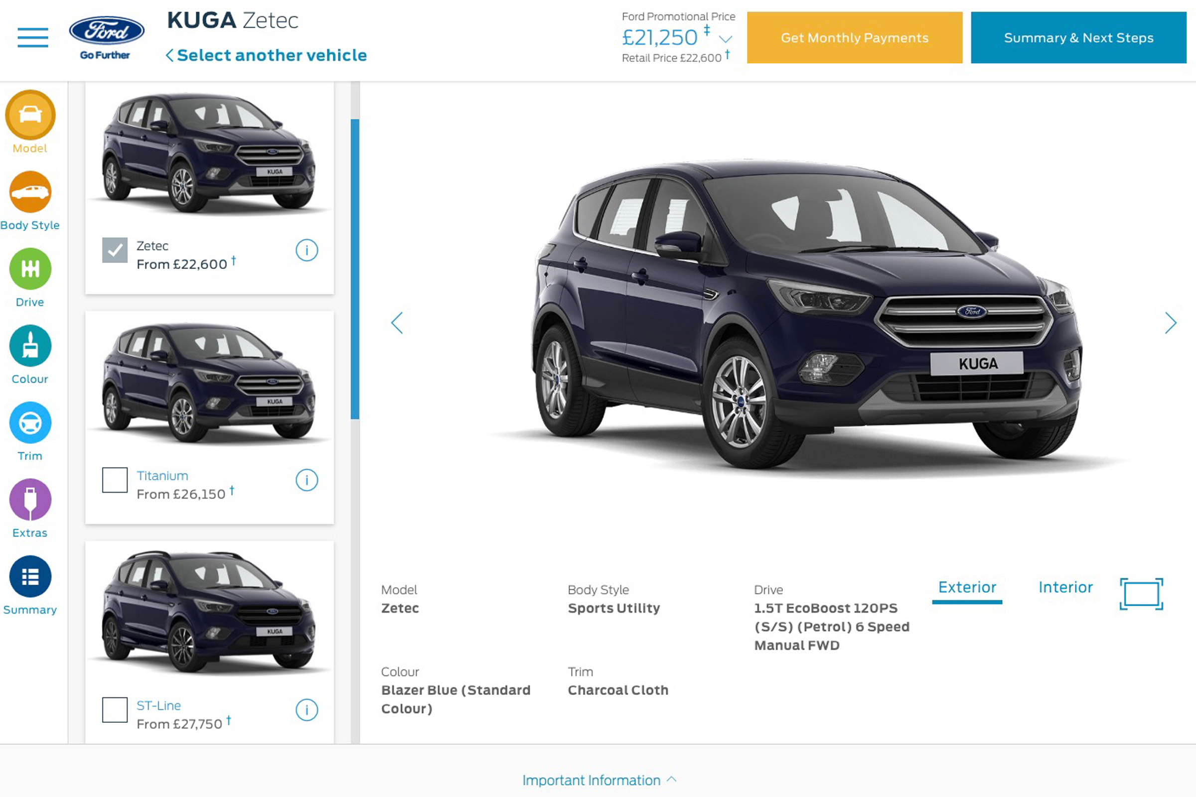 Ford configurator kuga