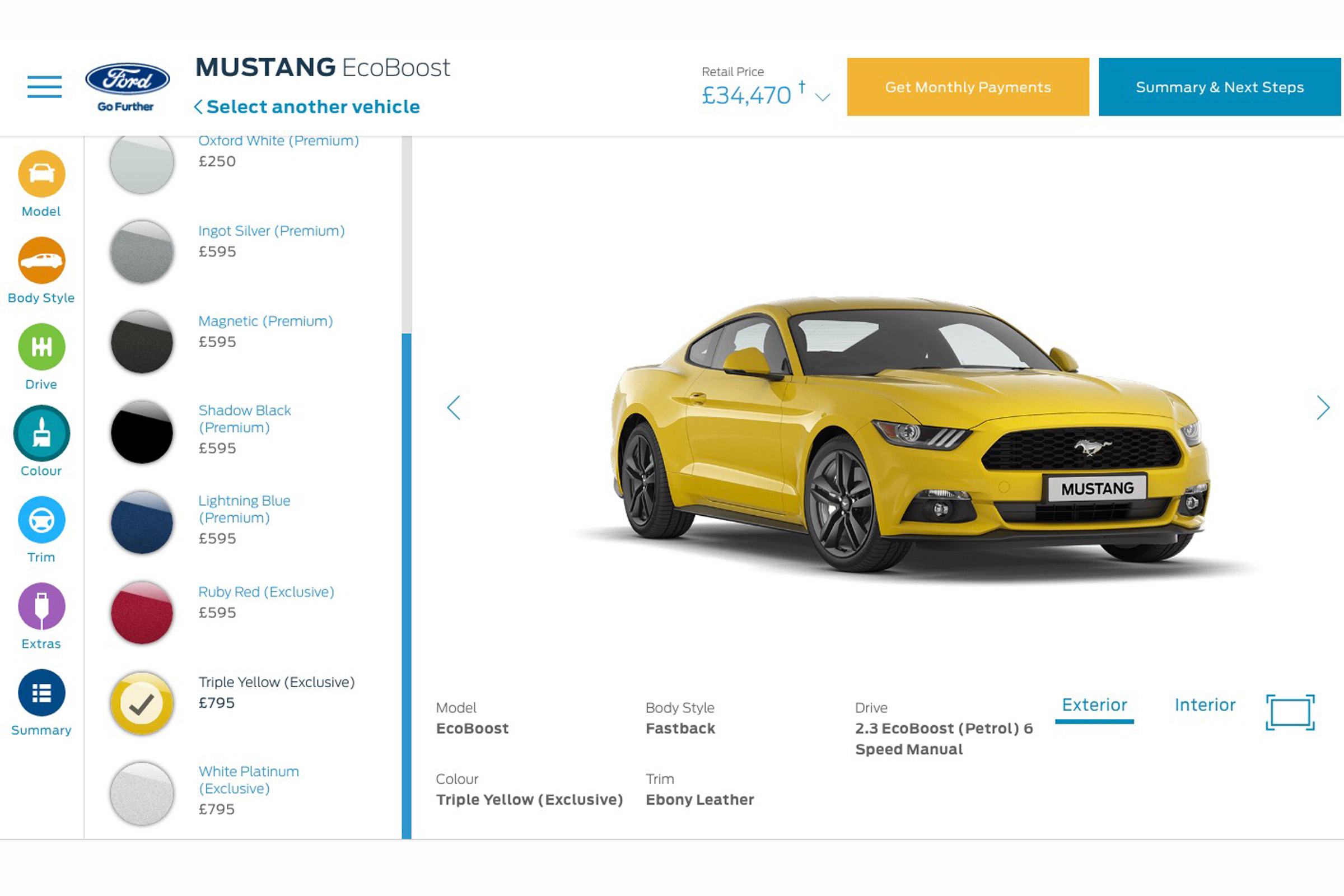 Ford configurator mustang
