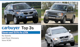 Top 3 7-seat SUVs for £10k