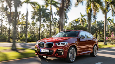 BMW X4 tracking shot, front left