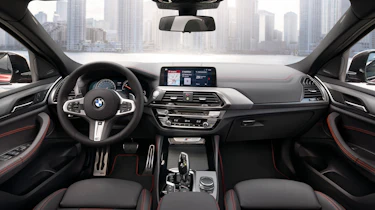 BMW X4 wide interior shot, front