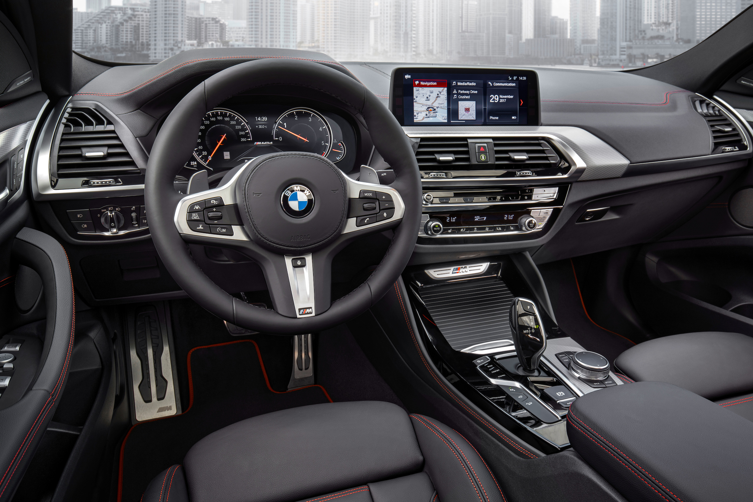 BMW X4 wide interior shot, dashboard